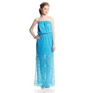 Lilly Pulitzer Emmett Maxi Dress Ariel Blue XS